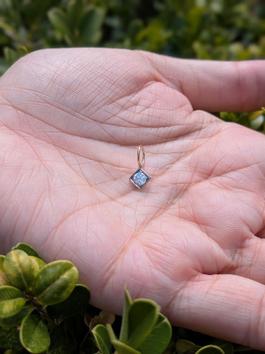 14kt Minecut Diamond Pendant