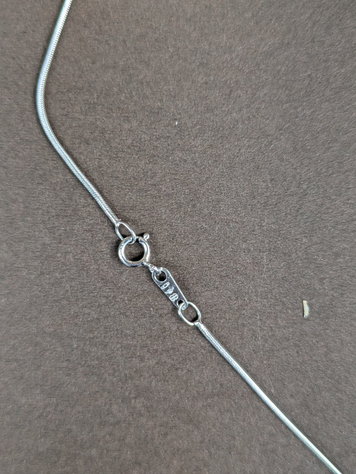 Platinum Snake Chain With 1/3ct Diamond Solitare