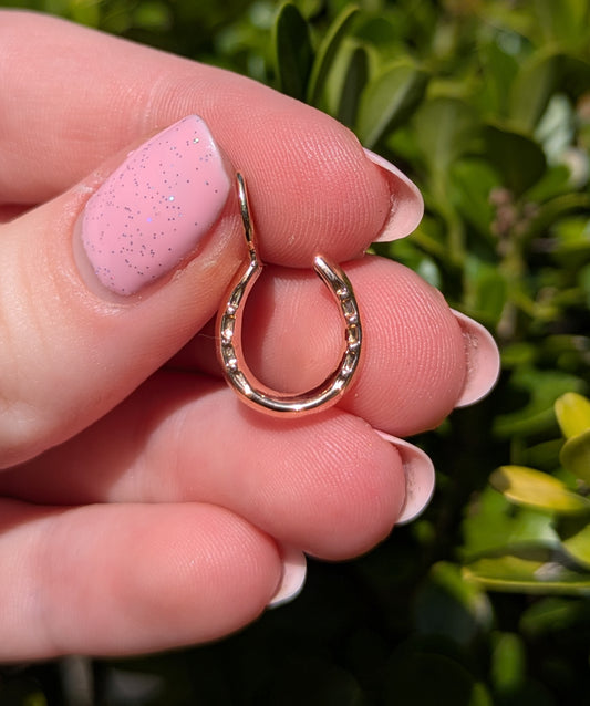 9kt English Interwar Years Horseshoe Charm Conversion