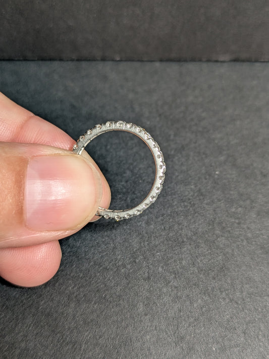 Mine Cut Platinum Eternity Band