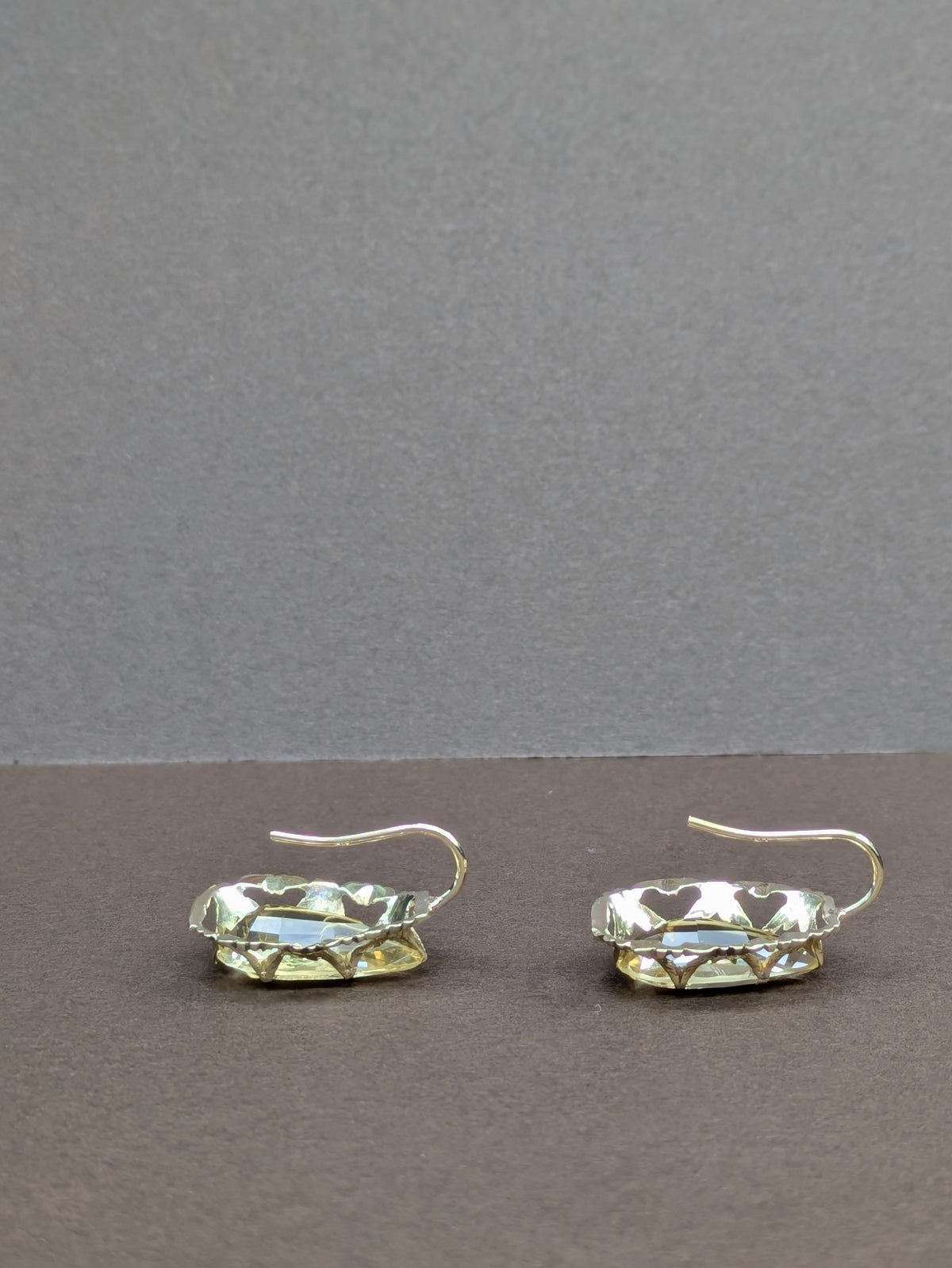14kt Citrine Earrings on Bishop Hooks