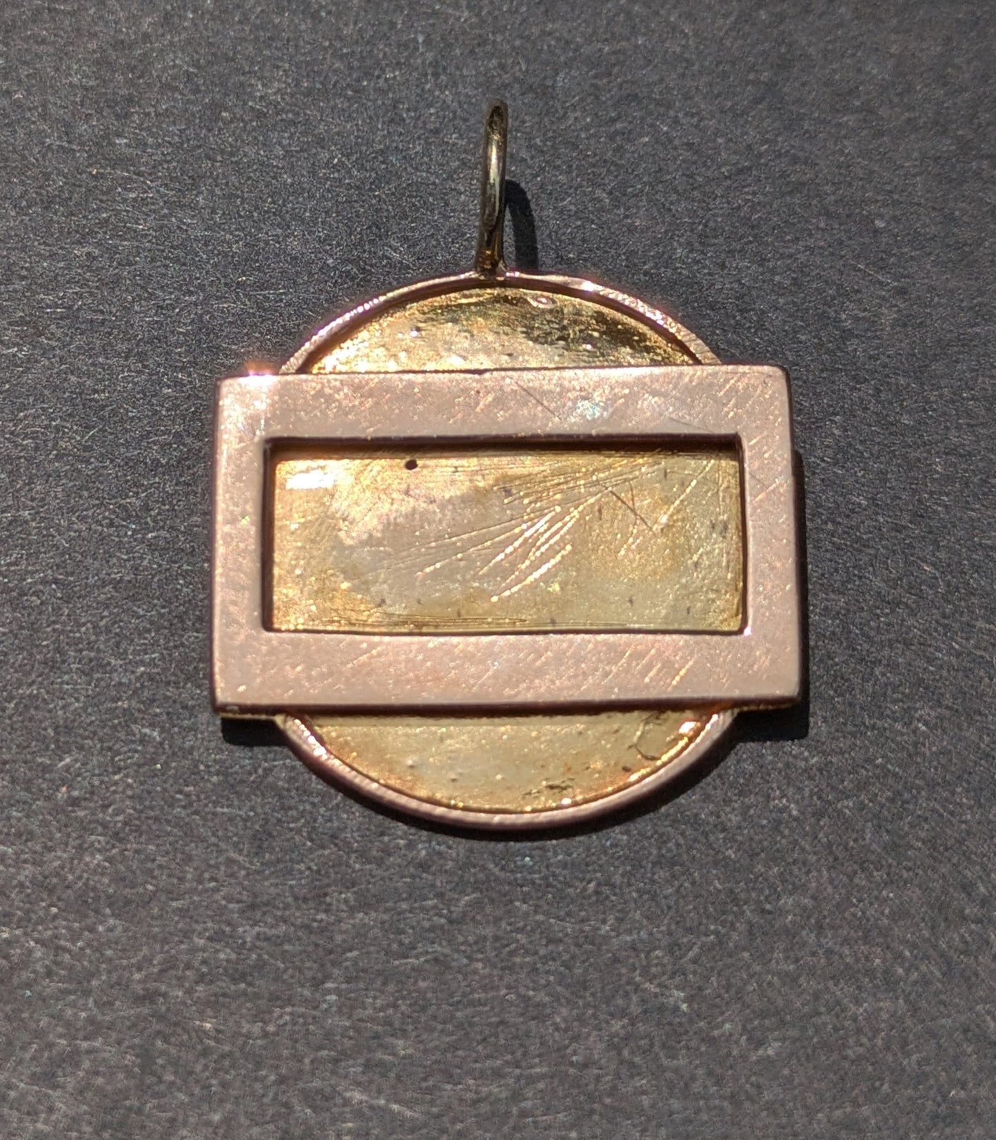 14kt Gold Horseshoe Shield Charm