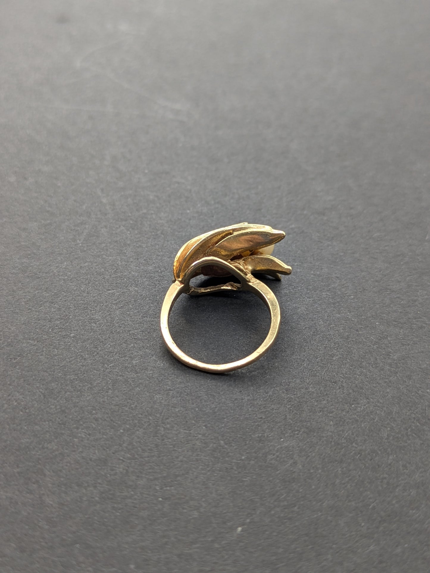 14k Pearl Flower Ring