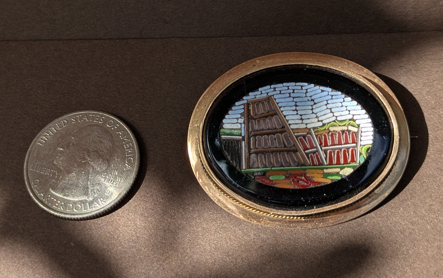 Colosseum Micro Mosaic Brooch
