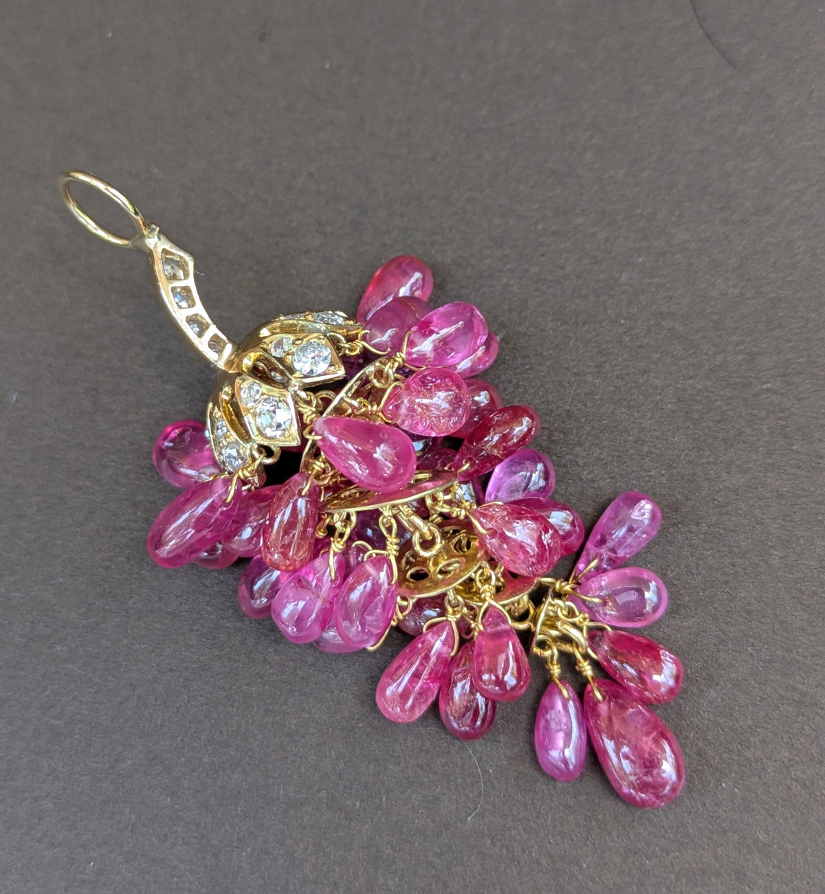 18kt Ruby & OEC Grape Pendant