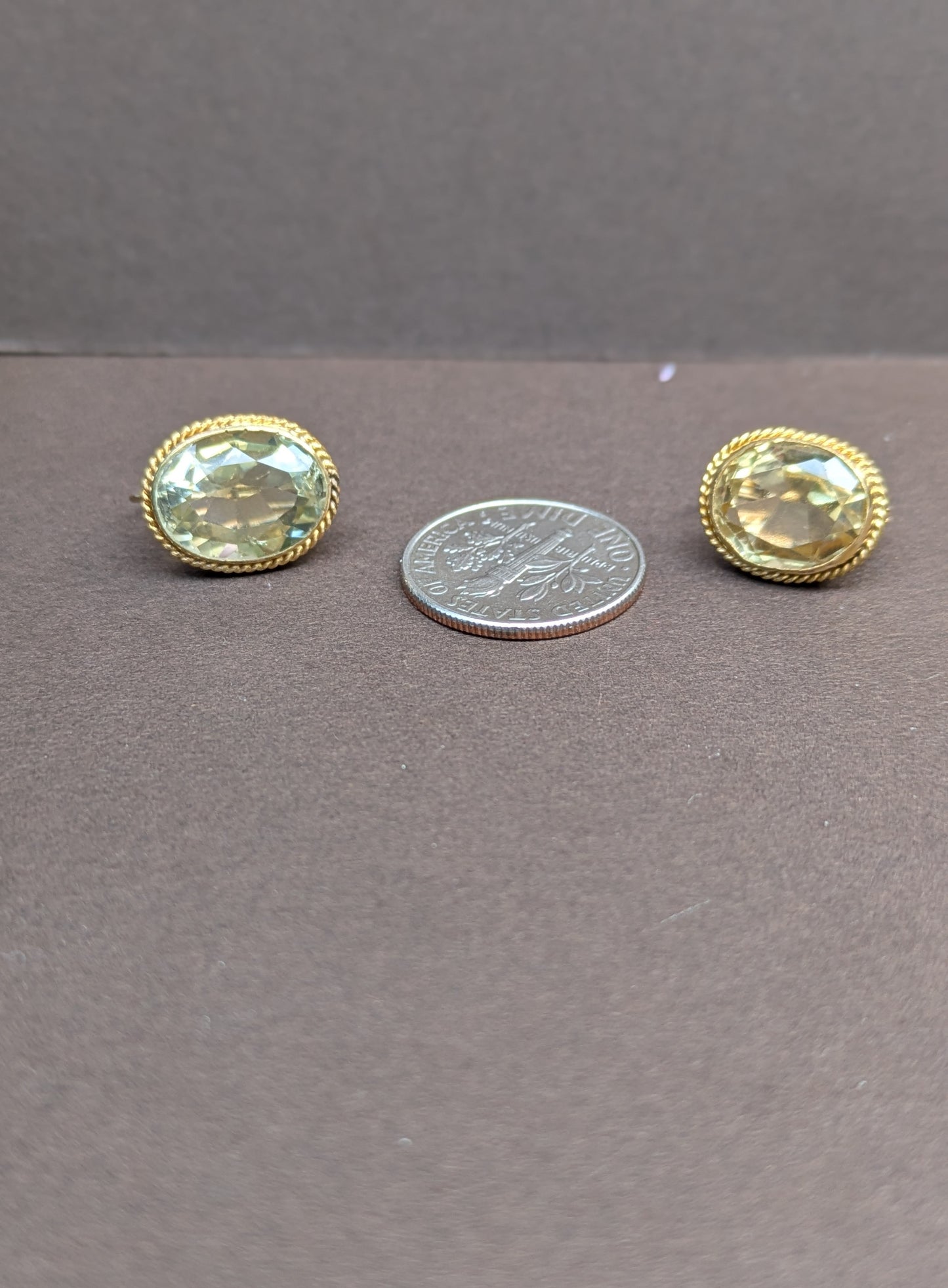 14kt Bezel Set Citrine Earrings