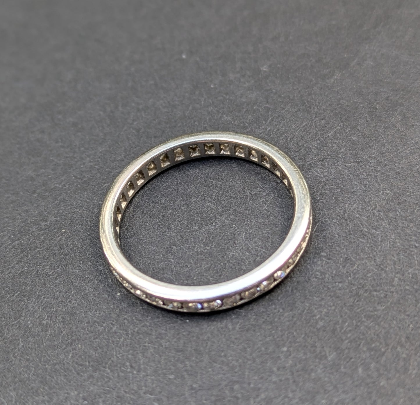 Platinum Old European Cut Diamond Eternity Band