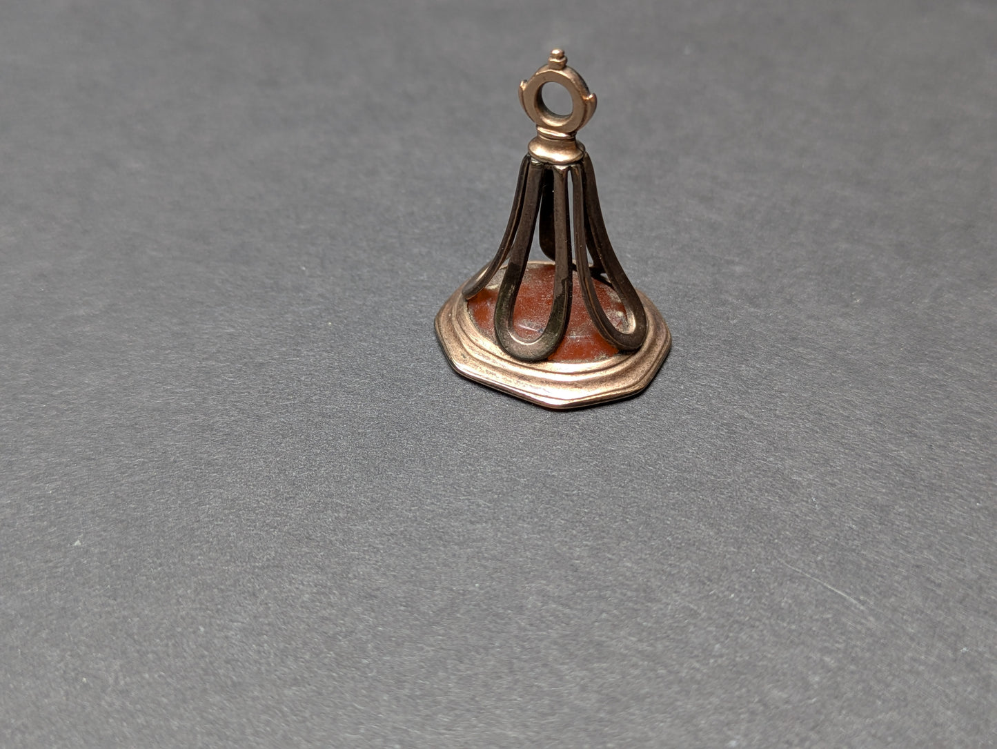 9k English Hallmarks Bloodstone and Carnelian Fob