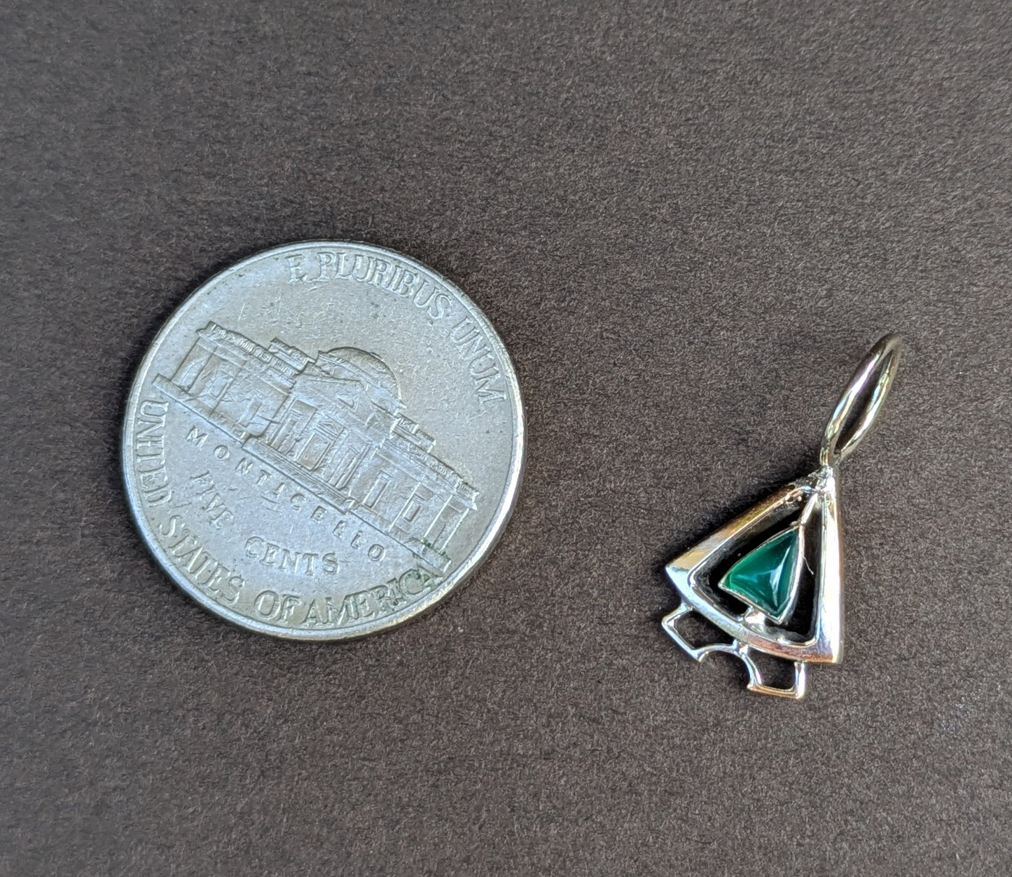 14kt White Gold Art Deco Charm from Stickpin
