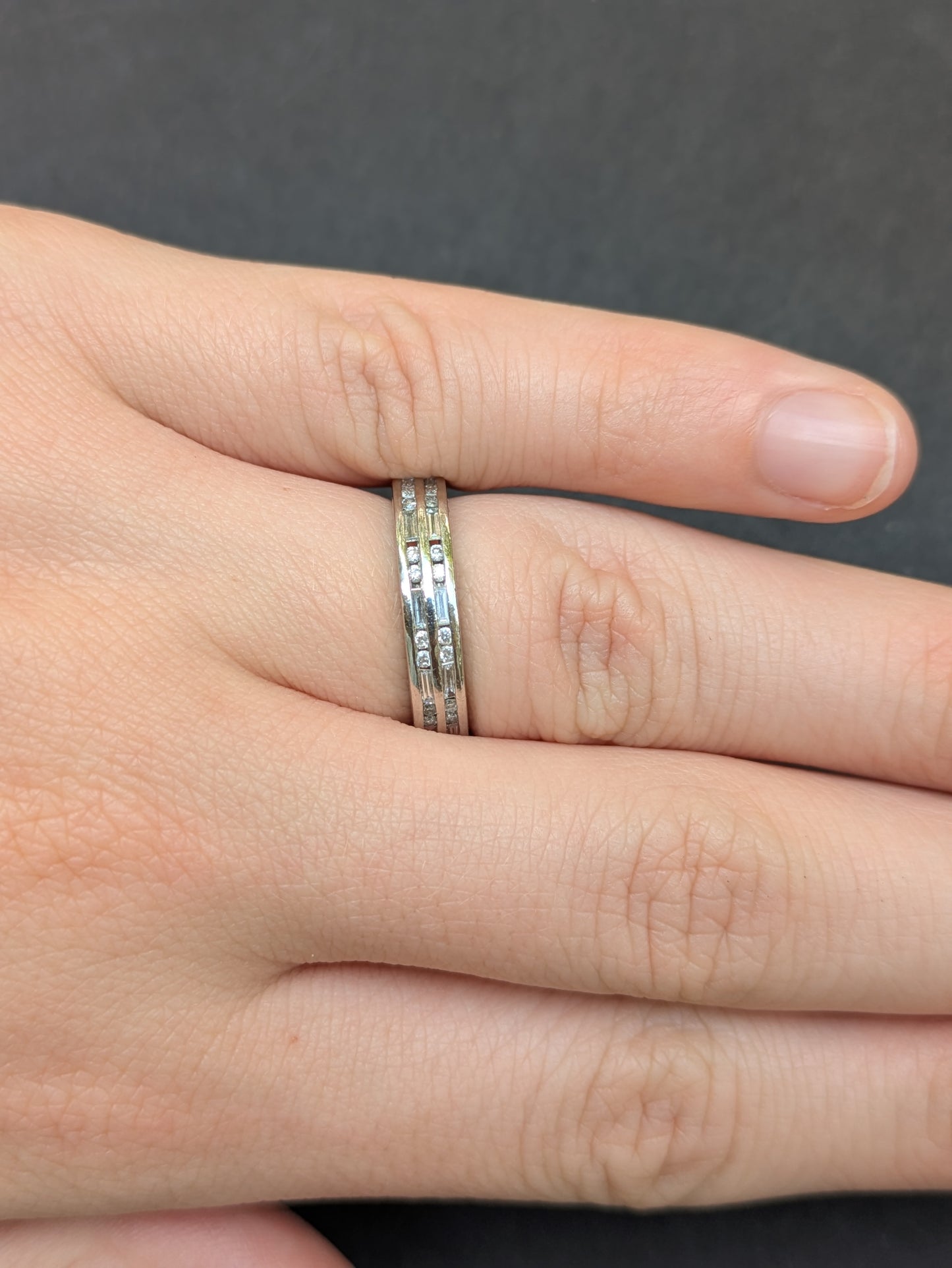 Platinum Edwardian Diamond Band