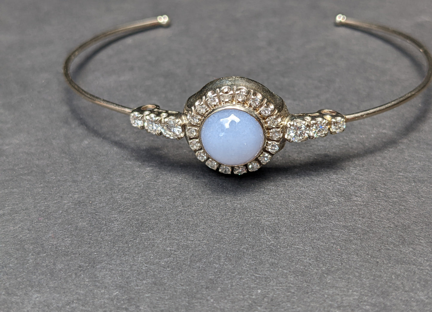 Chalcedony and diamond bracelet watch conversion