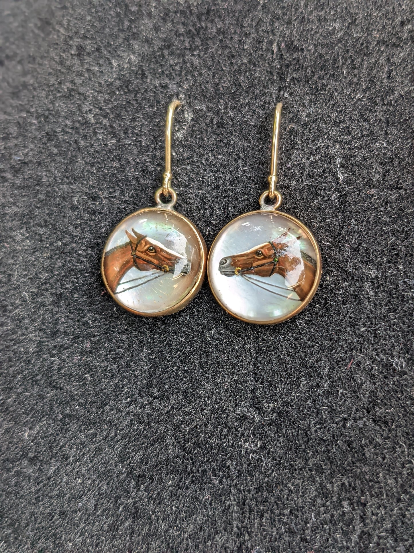 Essex Crystal race horse earrings