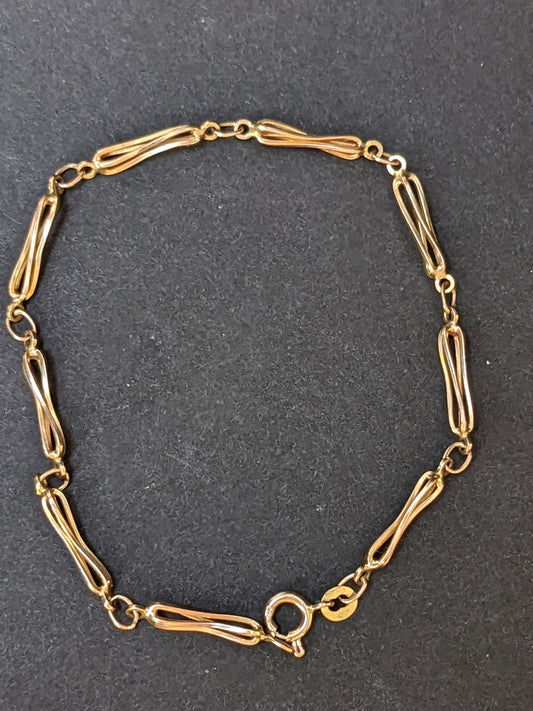 9kt vintage English gold bracelet