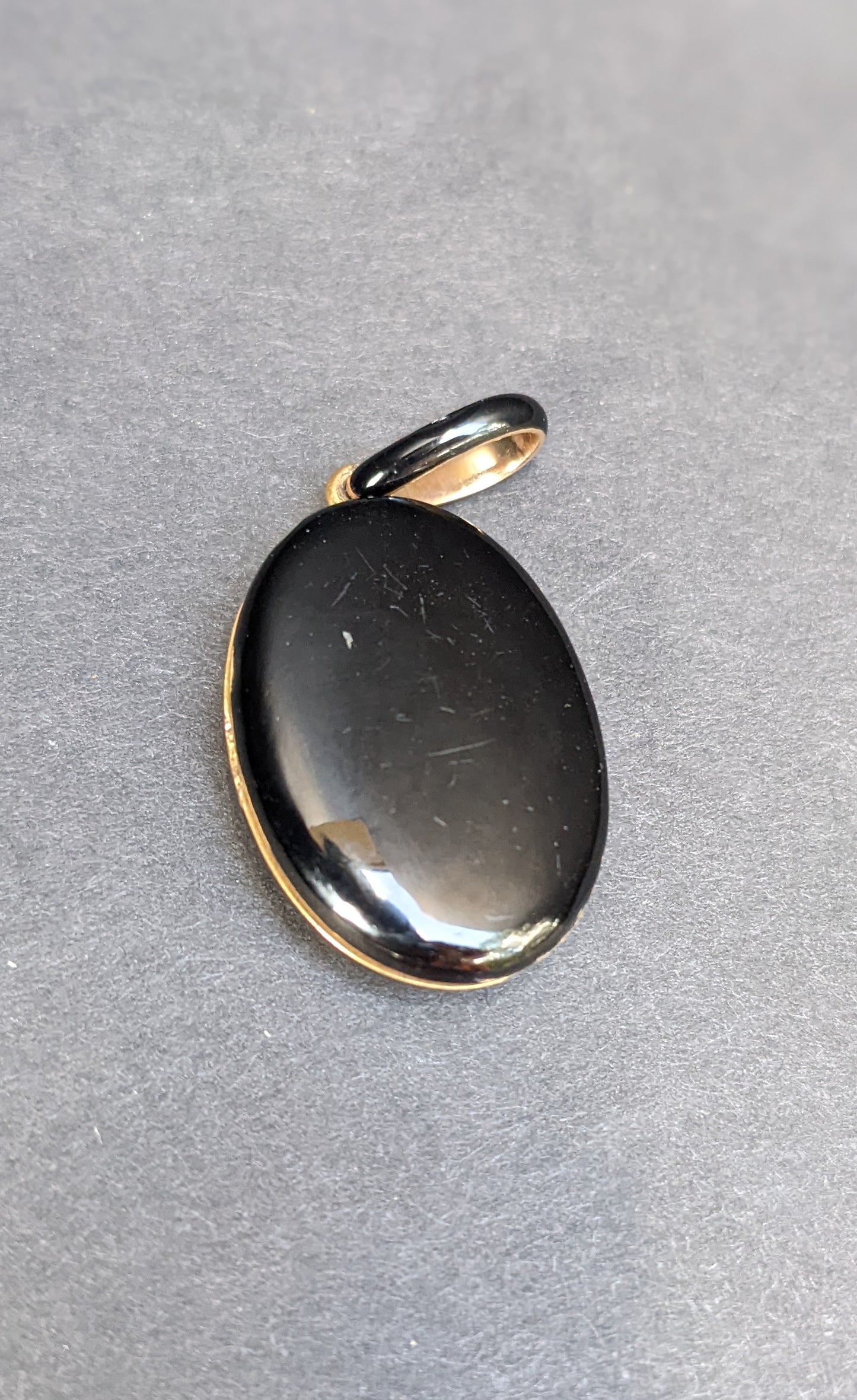Diamond and Black Enamel Locket