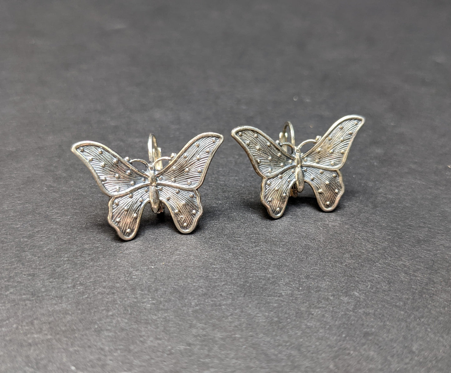 Sterling butterfly earrings