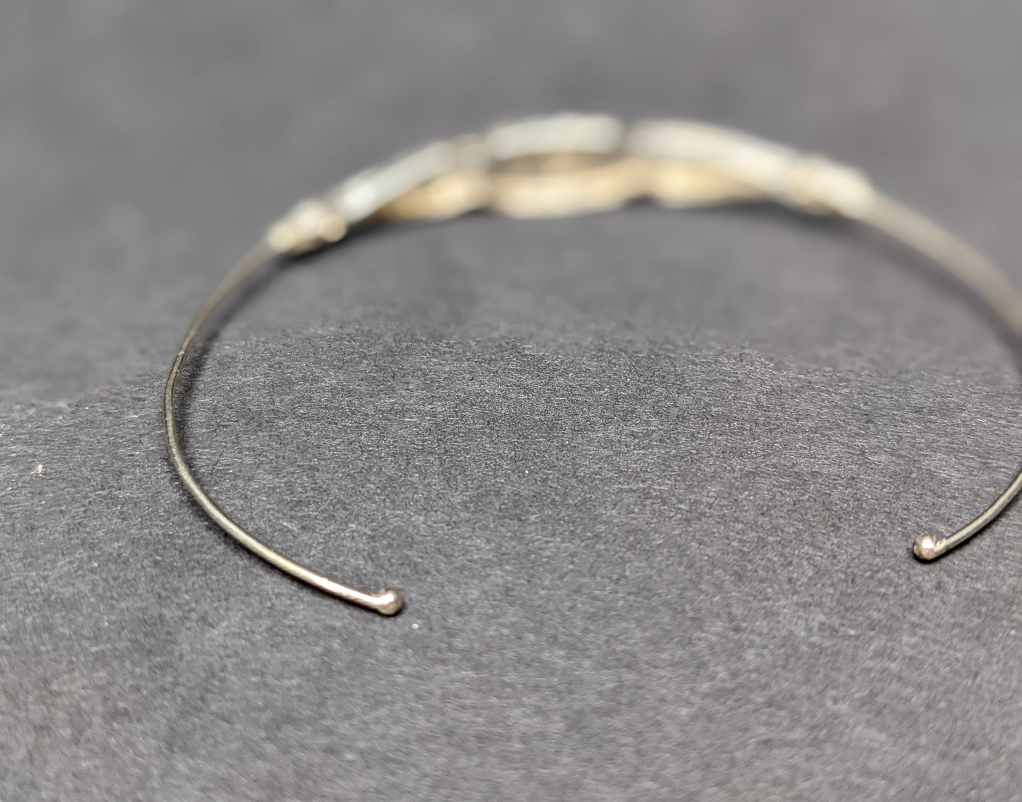 14k Filigree and Diamond Bangle Bracelet