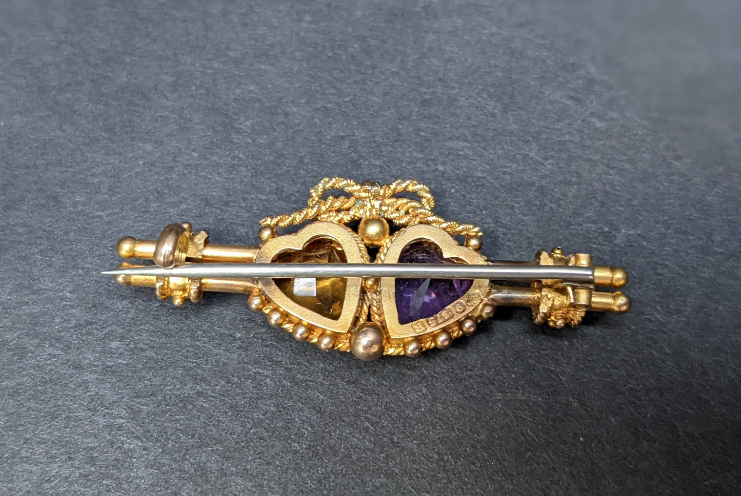 Lovely Scottish Double Heart Brooch