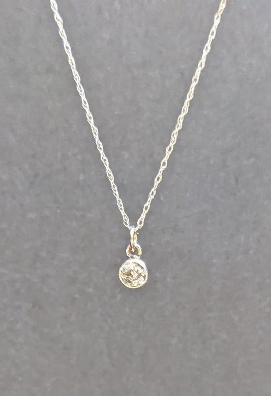 Antique mine cut diamond  necklace