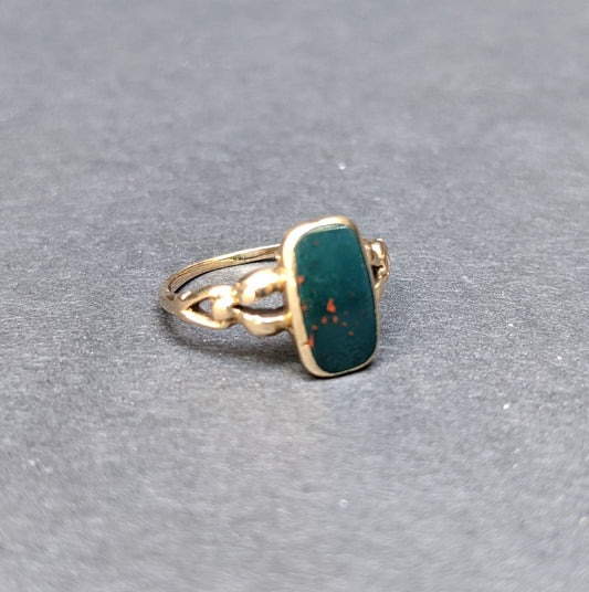 14kt Bloodstone ring 1880's