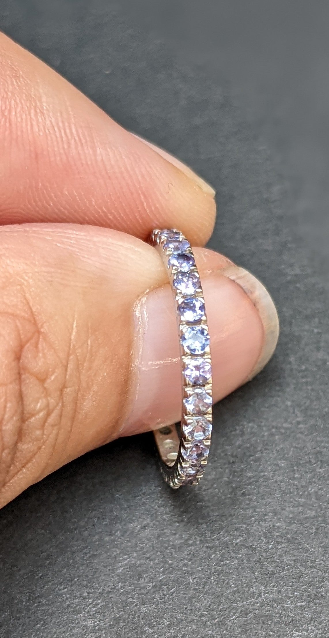14k tanzanite eternity band