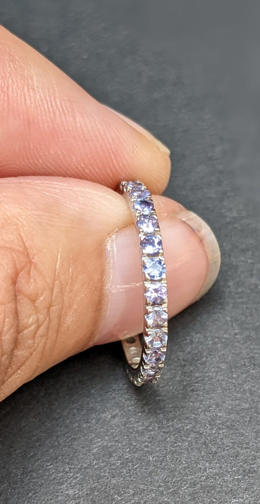 14k tanzanite eternity band