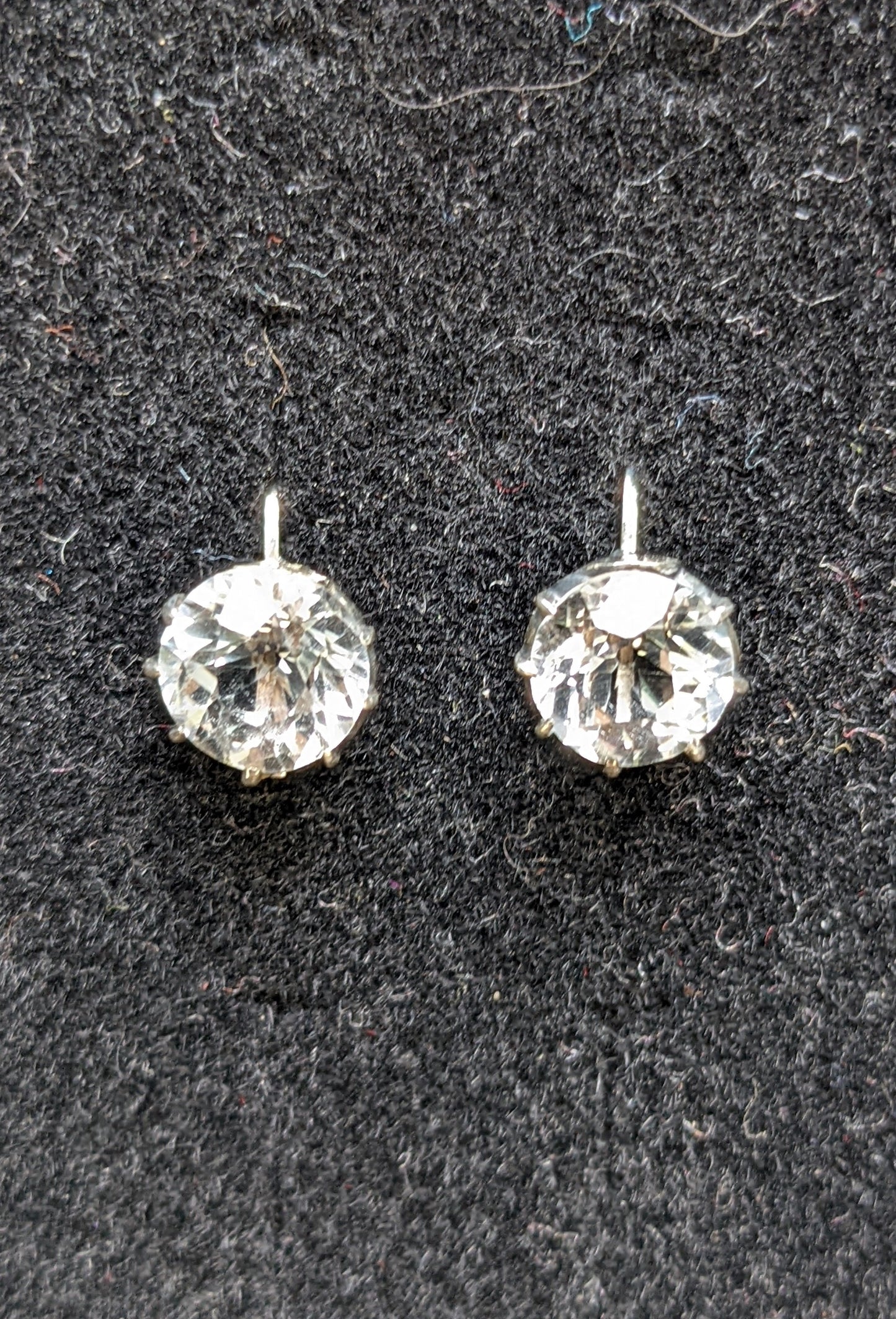 Sterling rock crystal earrings