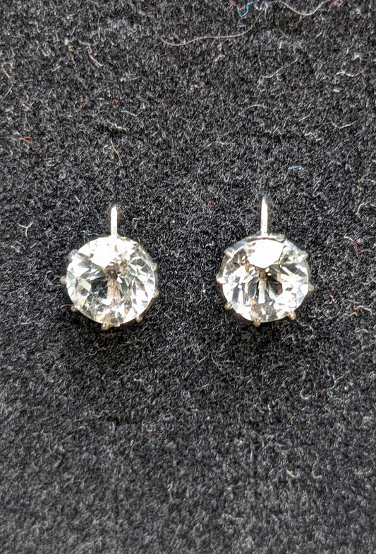 Sterling rock crystal earrings