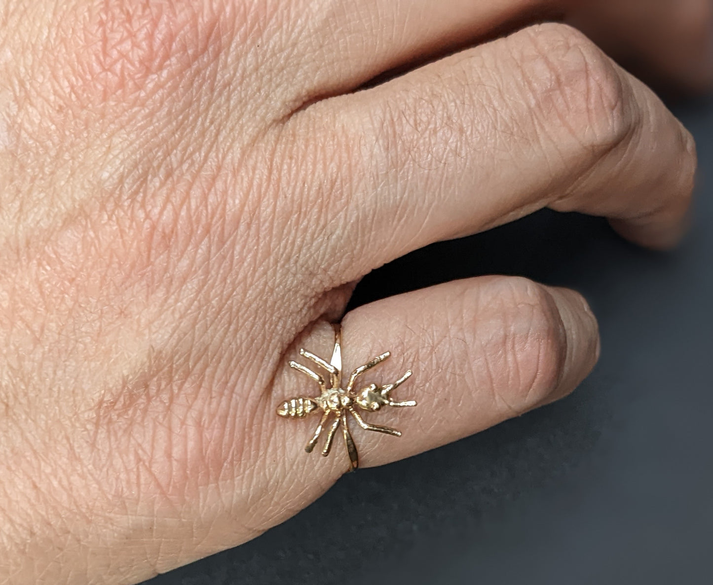 Gold Spider Ring