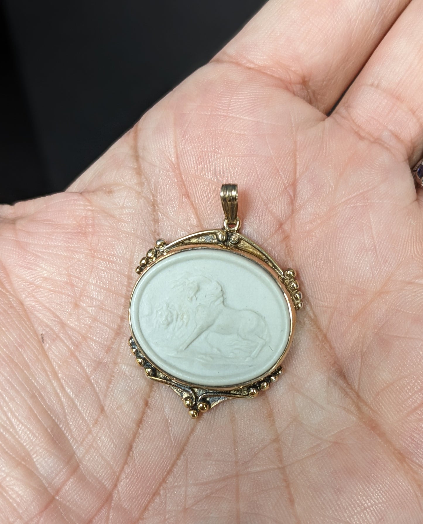 Equestrian Wedgewood pendant