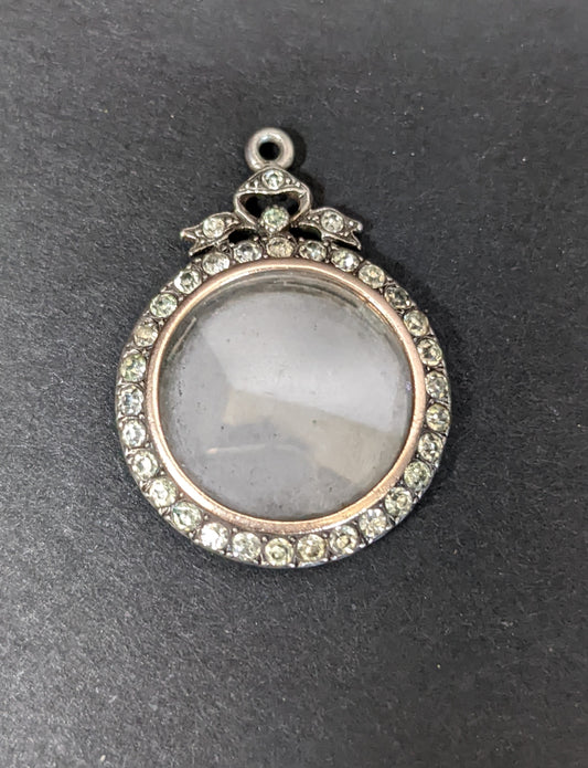 French Sterling Open Face Locket