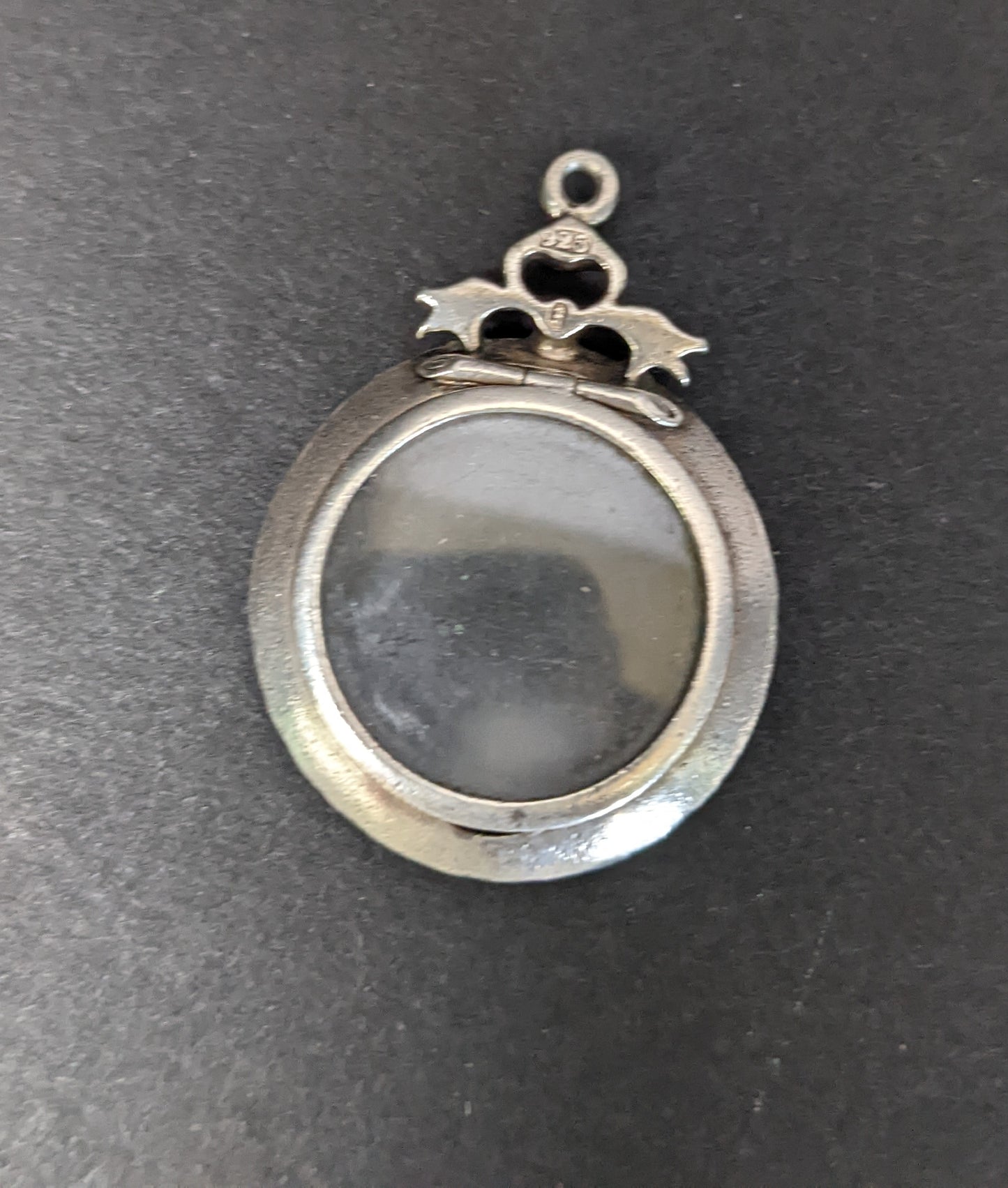 French Sterling Open Face Locket