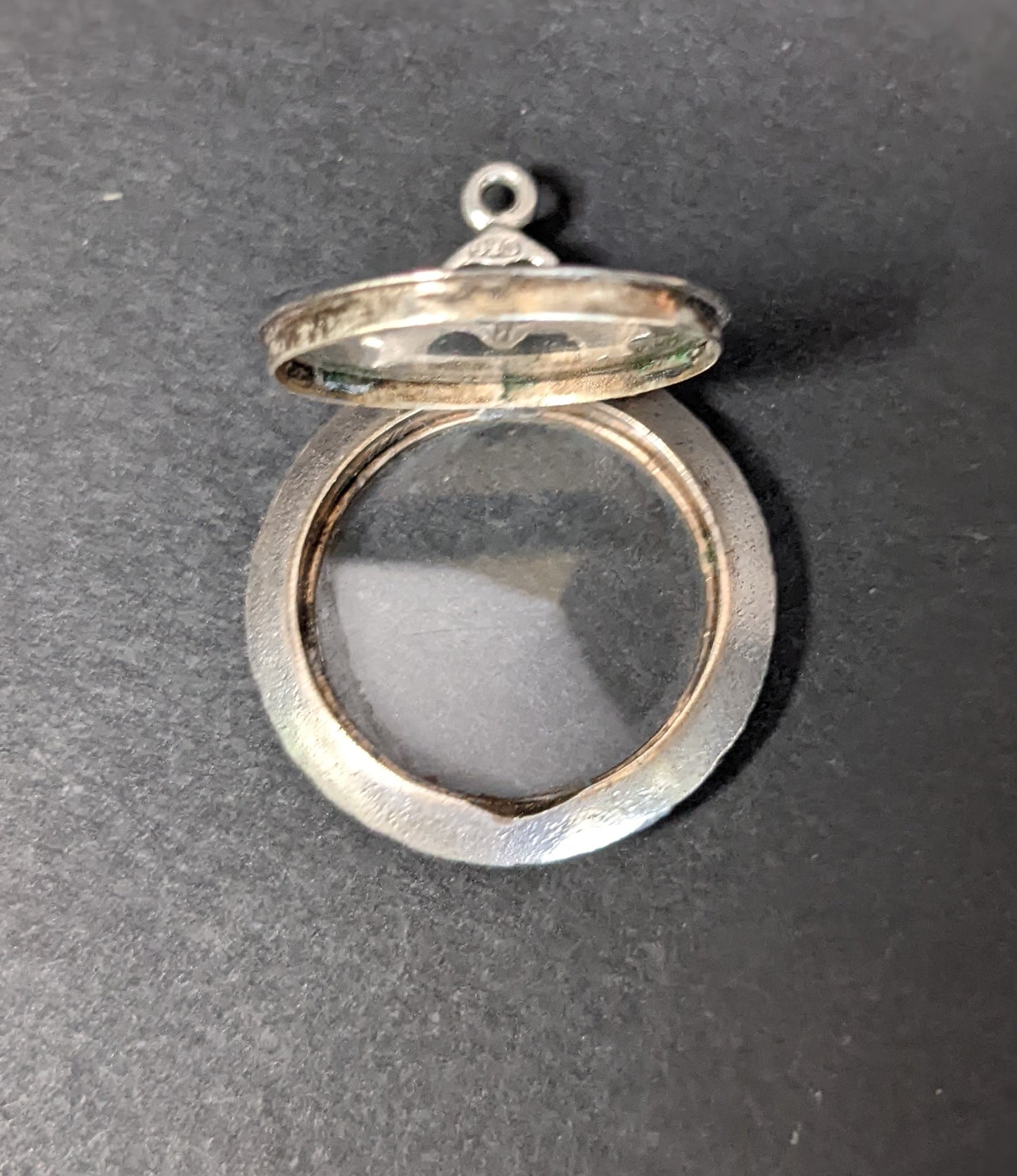 French Sterling Open Face Locket