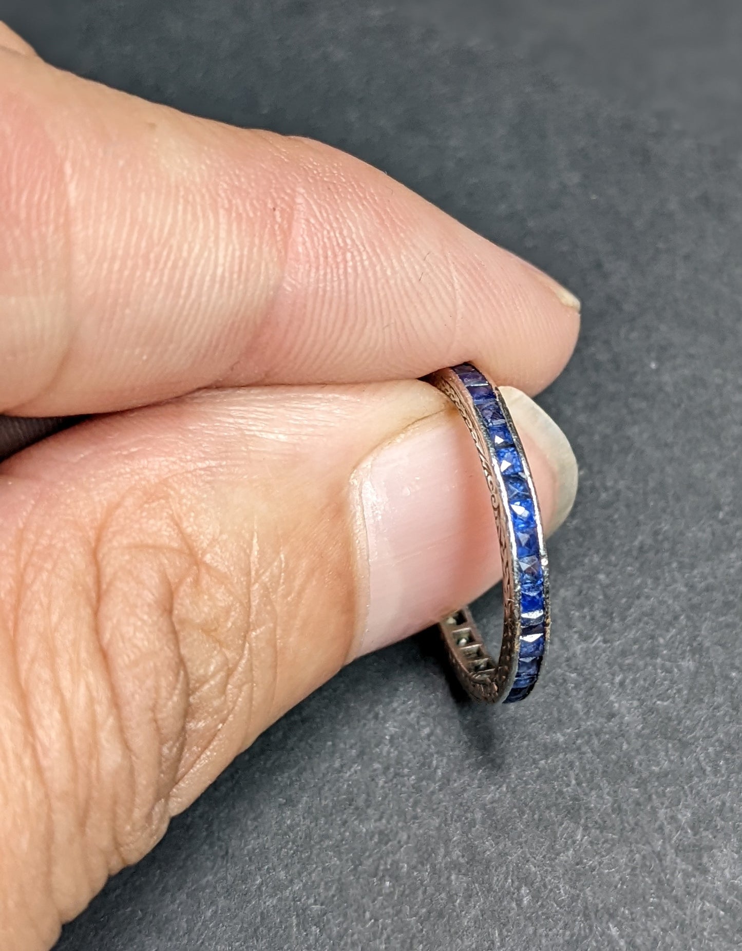 Art Deco sapphire eternity band (11)