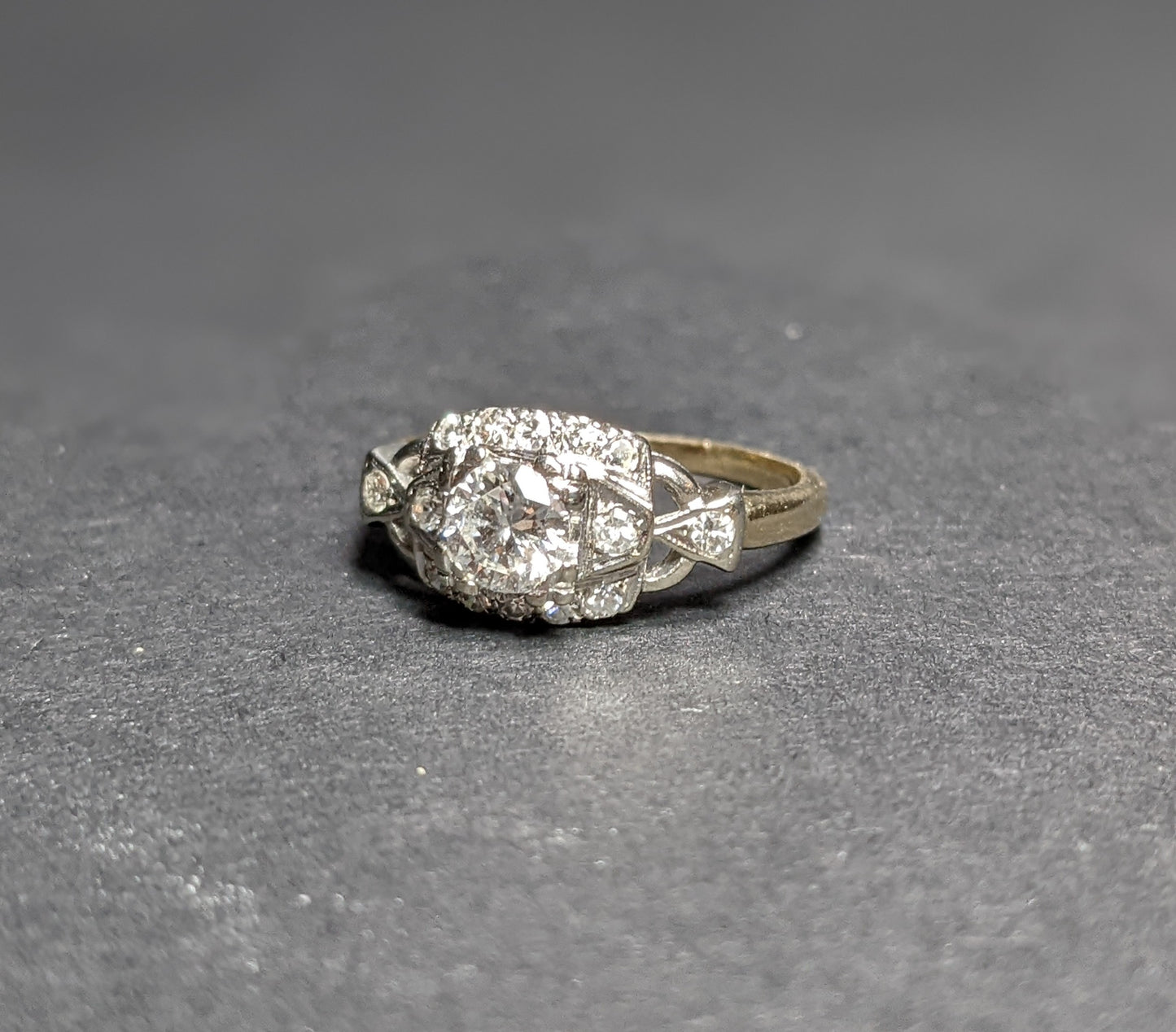 1930's transitional cut diamond ring