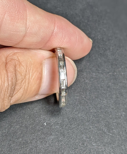 14kt baguette diamond eternity band