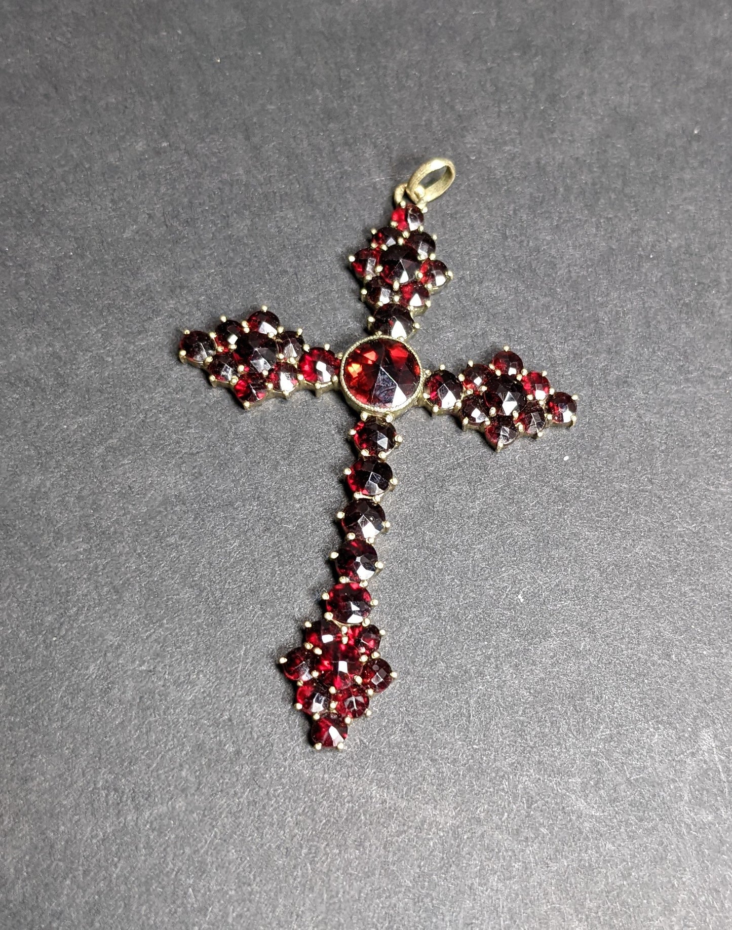 Large Bohemian Garnet Cross