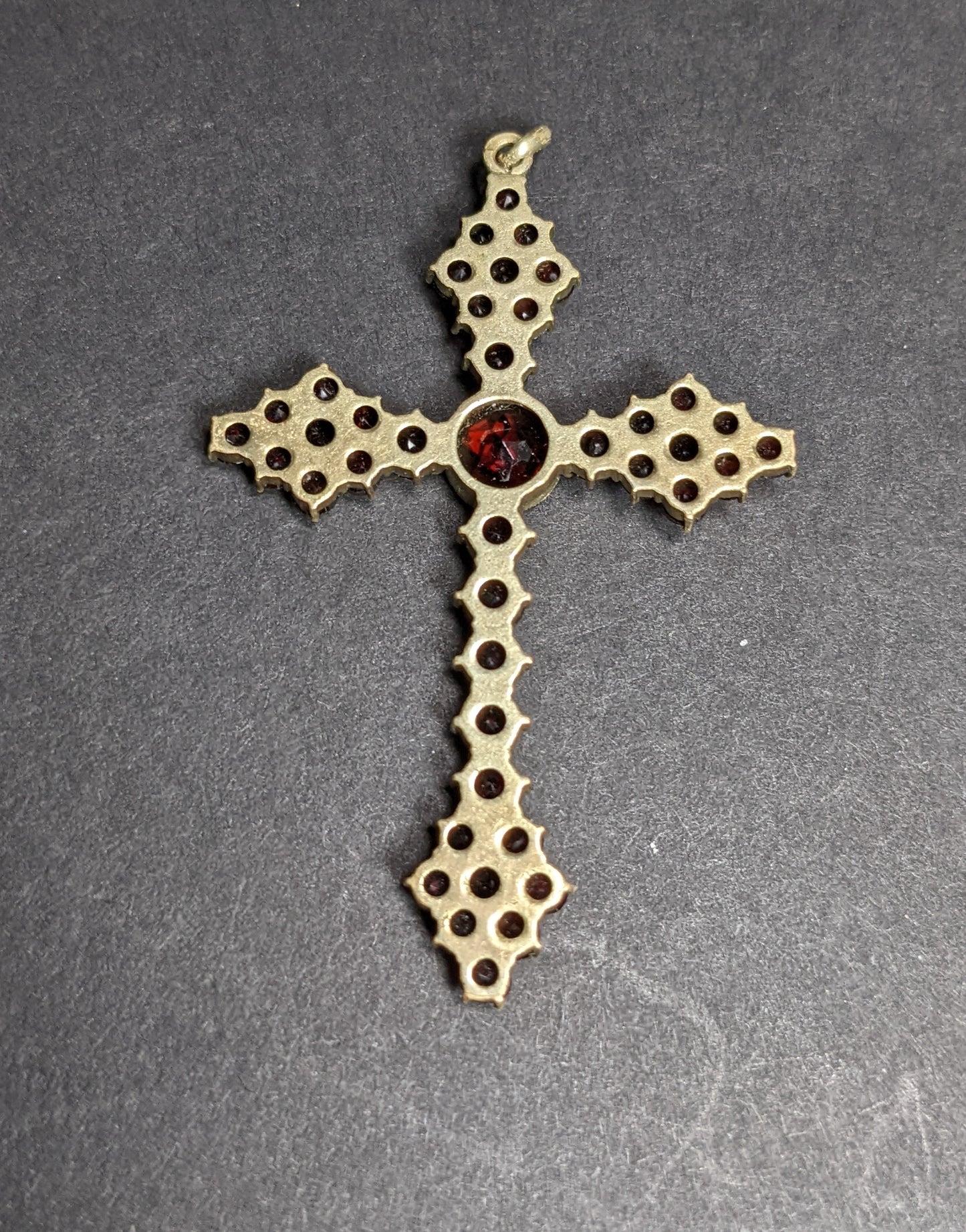 Large Bohemian Garnet Cross