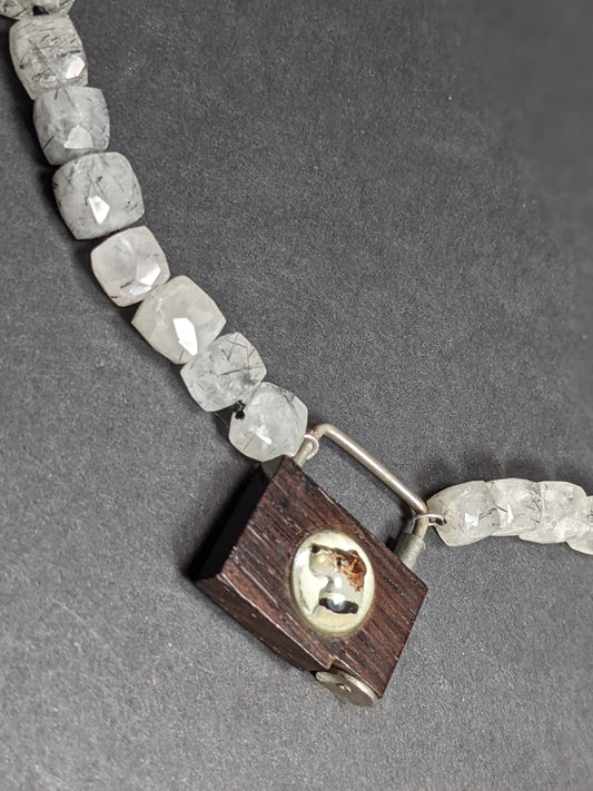 Labradorite necklace with 1930's Essex crystal clasp