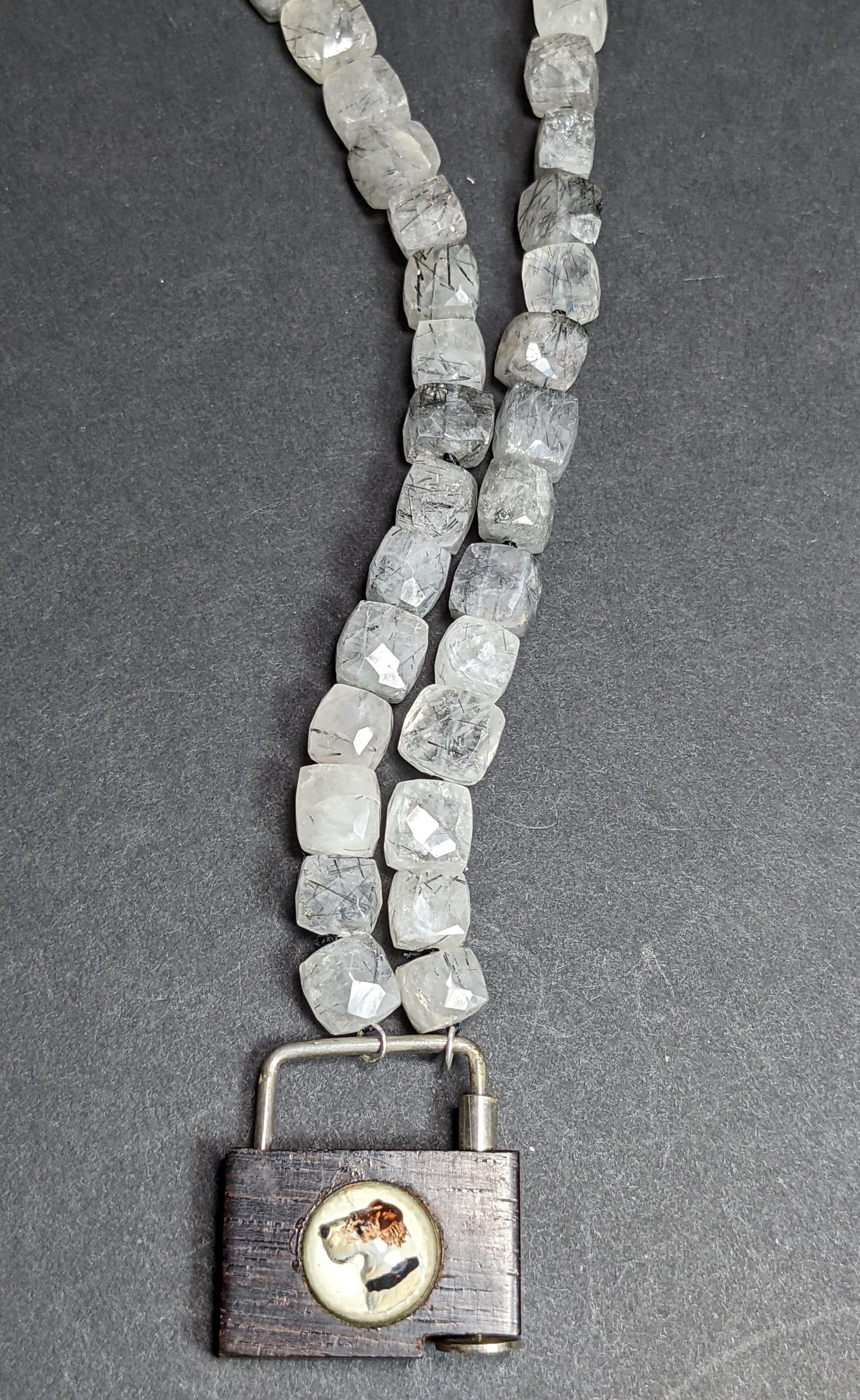 Labordorite necklace with 1930's Essex crystal clasp