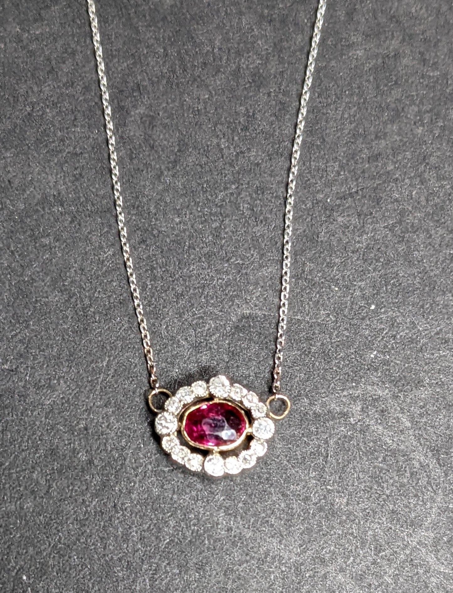 Art Deco ruby and diamond necklace