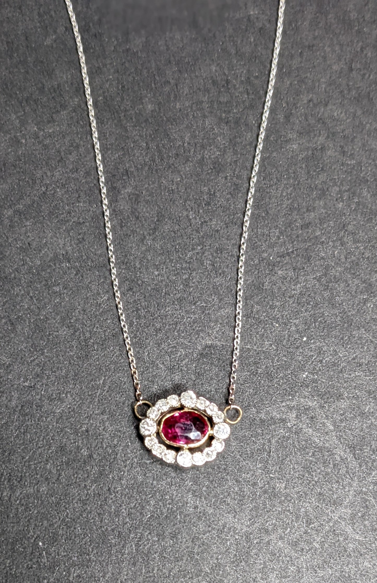 Art Deco ruby and diamond necklace