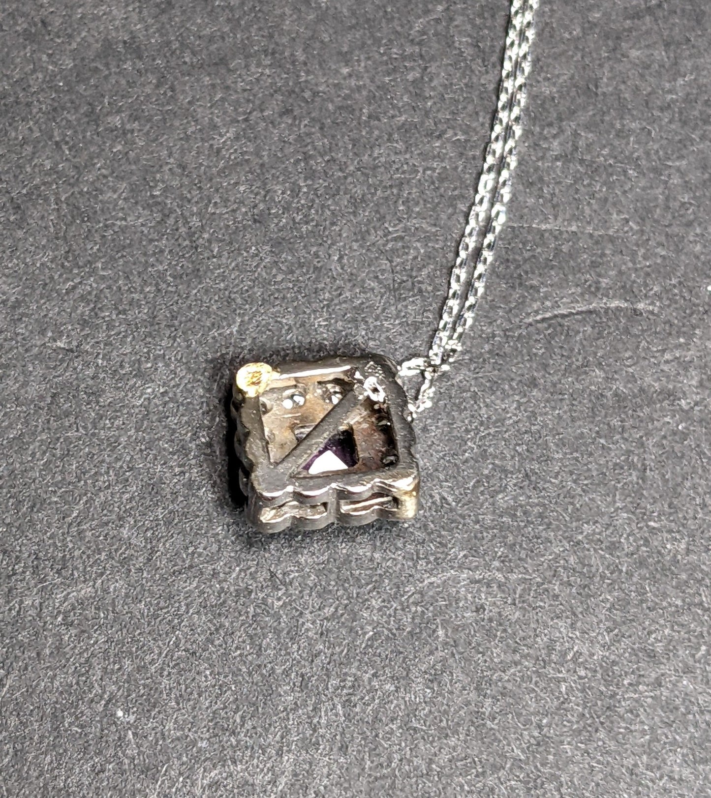 German 14k morganite and diamond necklace 1920's