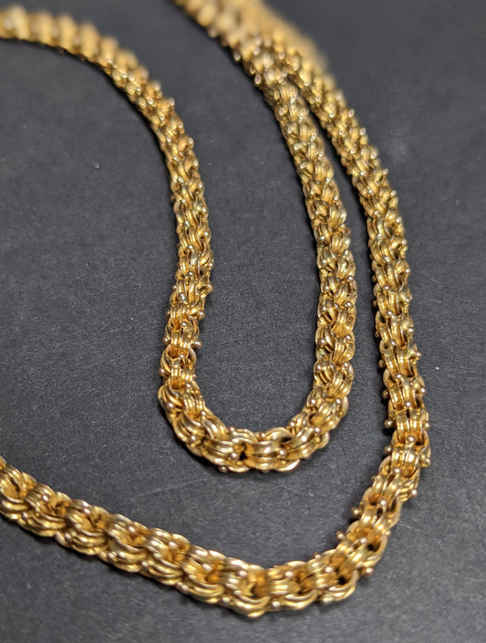 Long fancy belcher chain with open ends