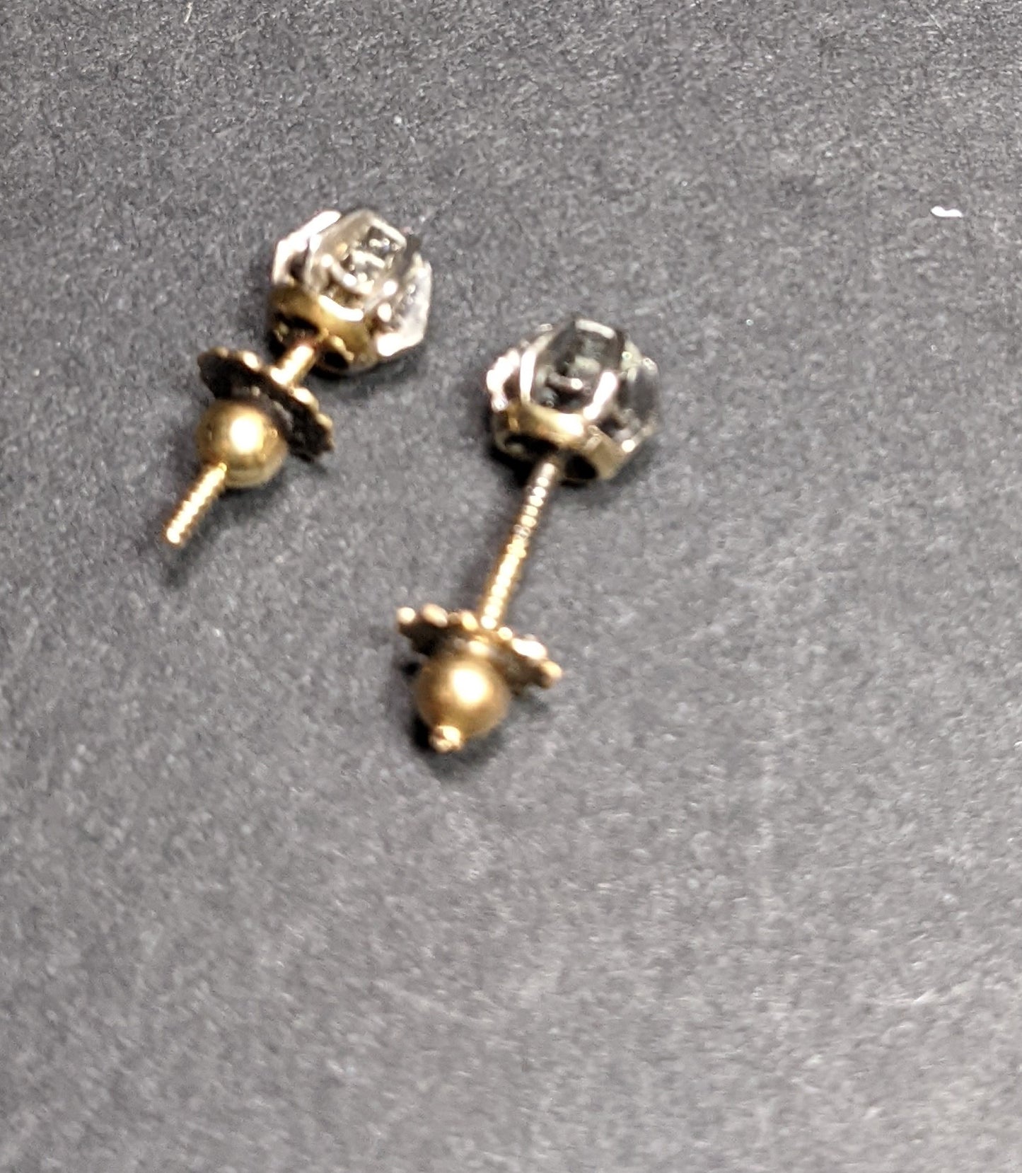 French OEC diamond stud earrings