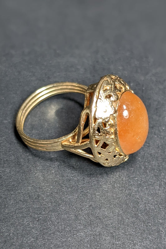 14kt Vintage Asian Carnelian Ring