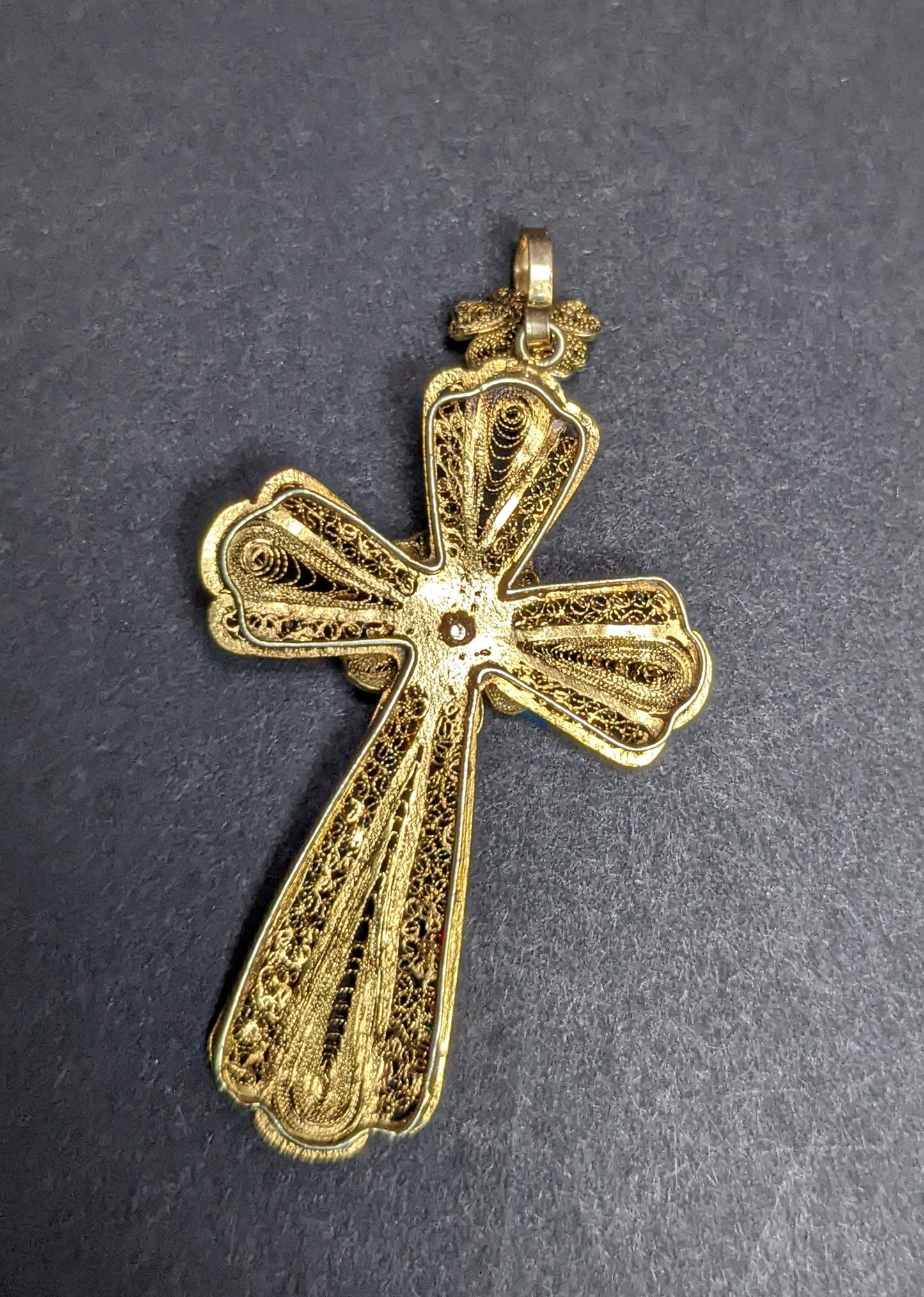 Large Iberian gold filigree Cross