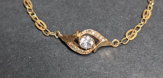 late victorian 18k diamond bracelet- conversion