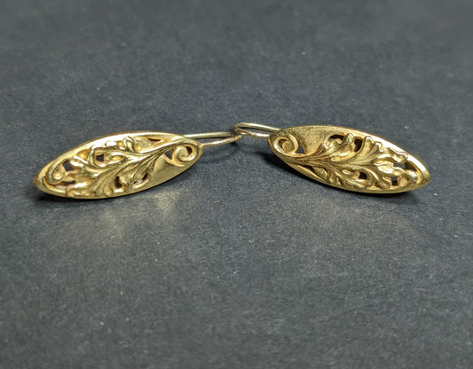 Art Nouveau 14k Conversion Earrings