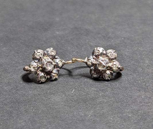 14k and rose cut diamonds with original lever backs