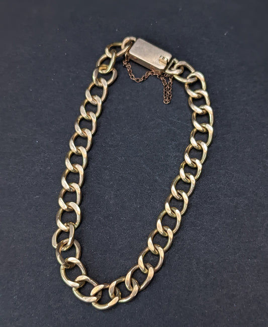 Heavy vintage flat curb bracelet